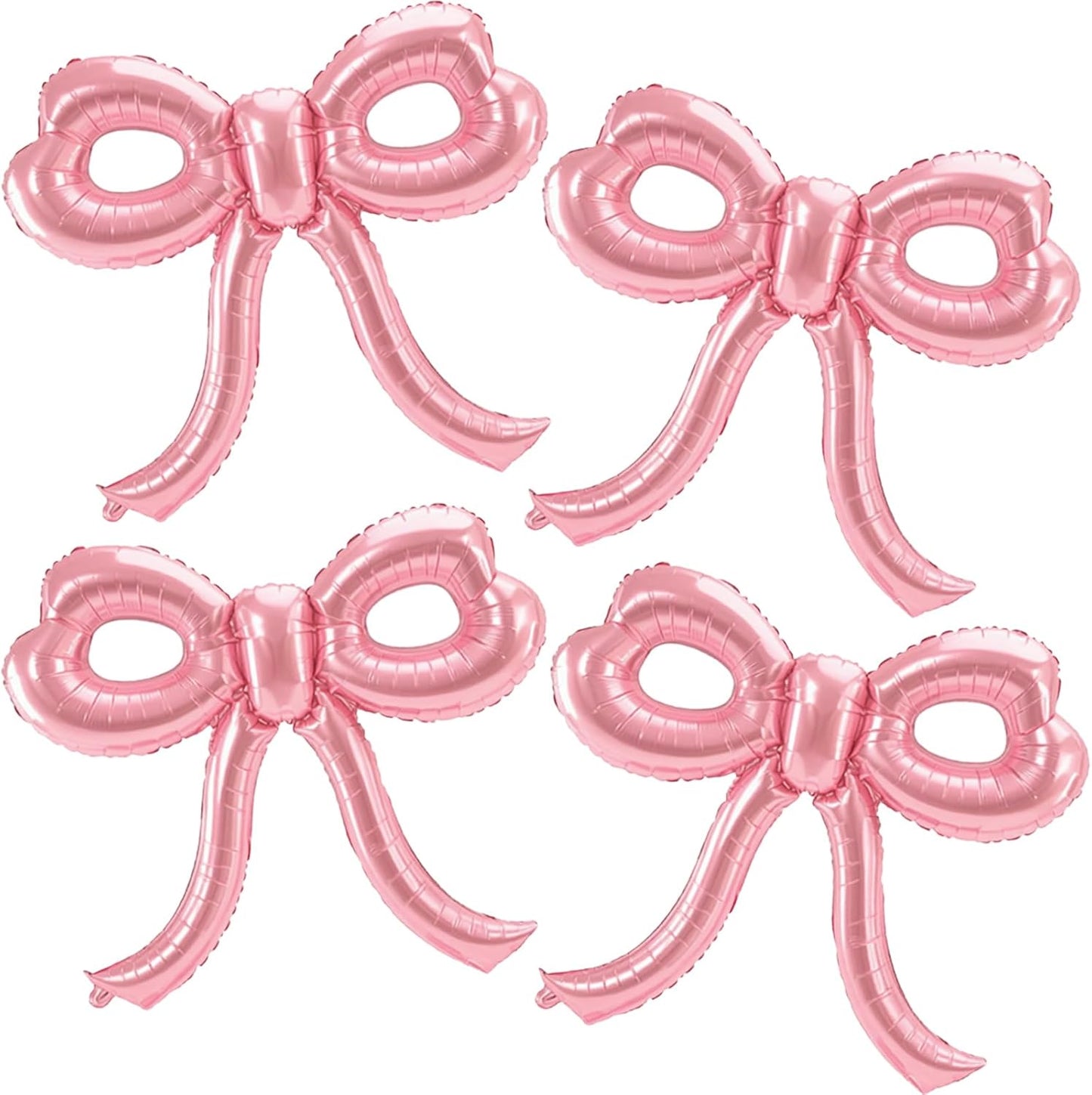 4-Piece Pink Bow Balloon Set